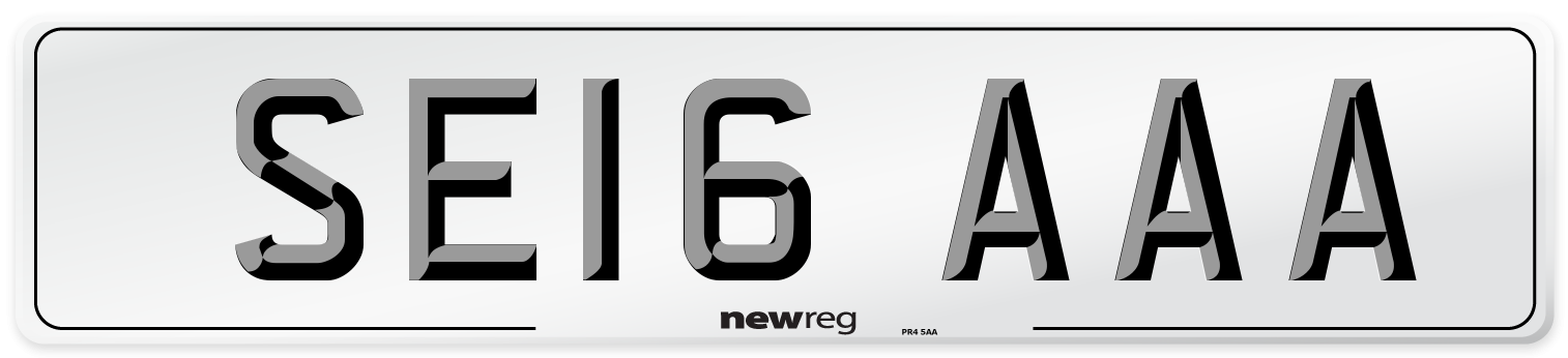 SE16 AAA Number Plate from New Reg